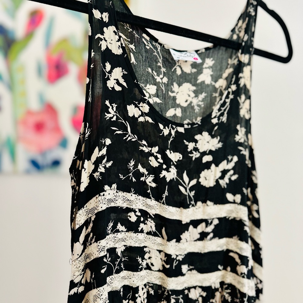 Intimately Free People Voile Lace Trapeze Mini Slip Dress